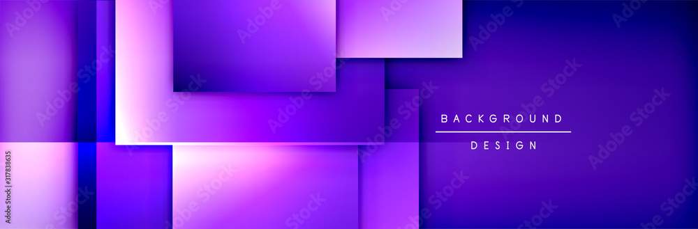 Square shapes composition geometric abstract background. 3D shadow effects and fluid gradients. Modern overlapping forms Square shapes composition geometric abstract background. 3D shadow effects and fluid gradients. Modern overlapping forms