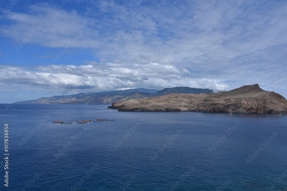 Landscape of Point of Saint Lawrence (Ponta de Sao Lourenco), easternmost point of the island of Madeira, Portugal.