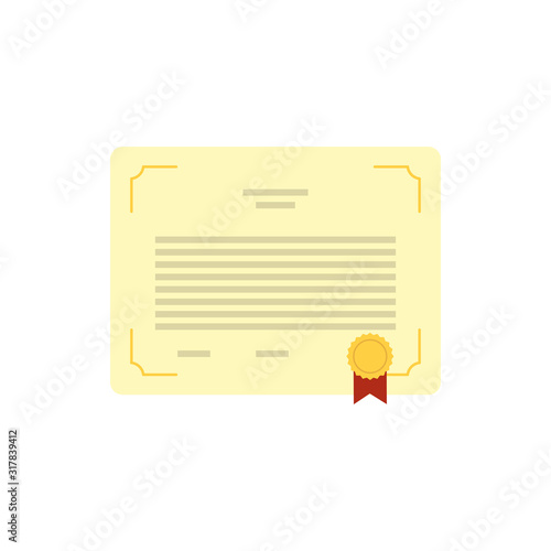 Isolated certficate with seal stamp vector design