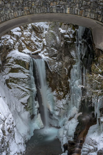 Long Exposure Of Frozen Christine Falls