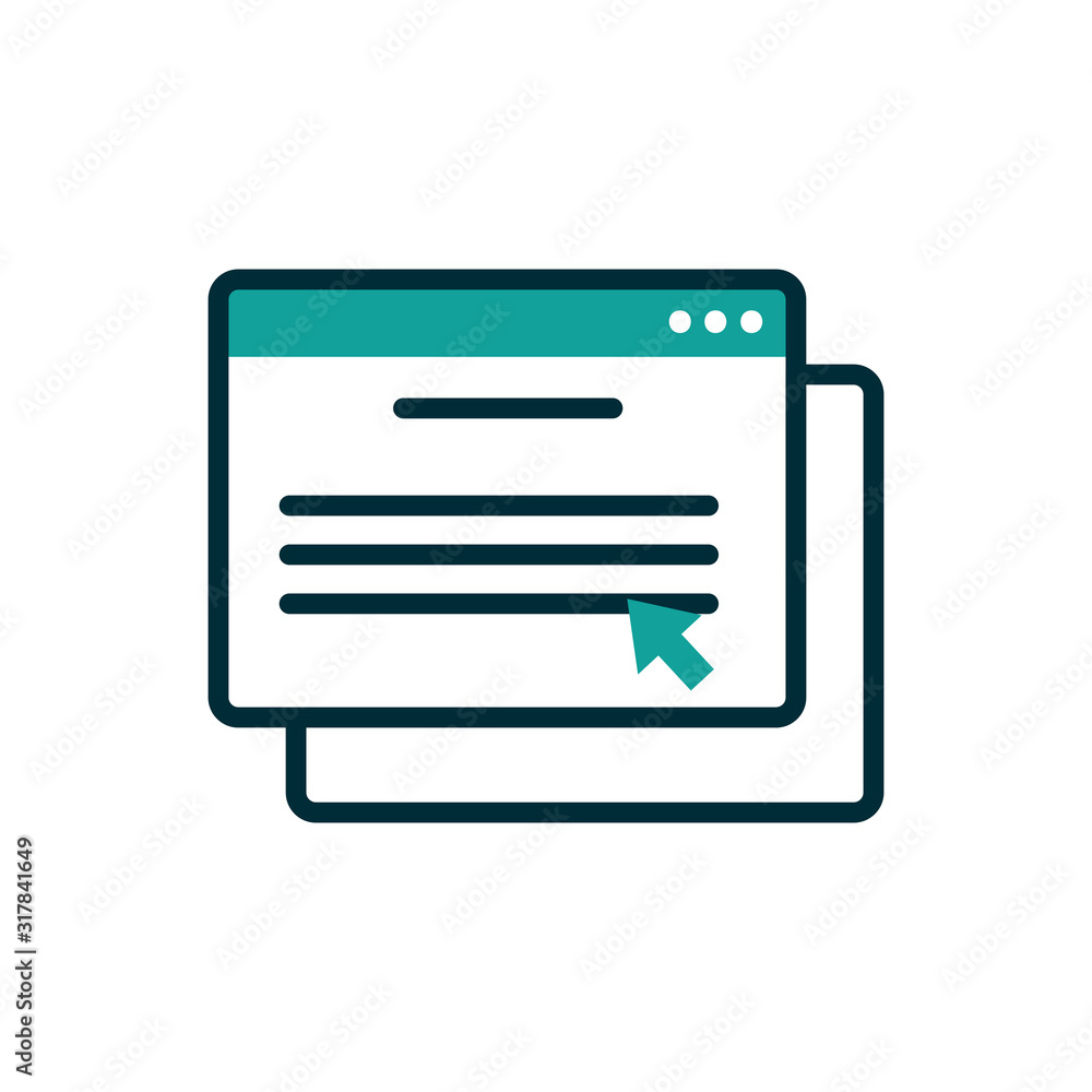 Isolated websites pages vector design Isolated websites pages vector design