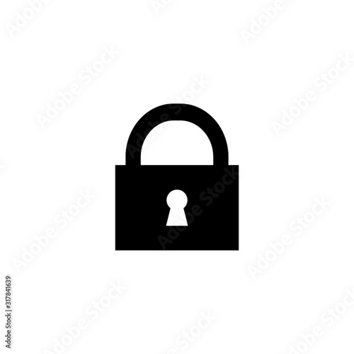 Padlock icon vector illustration sign