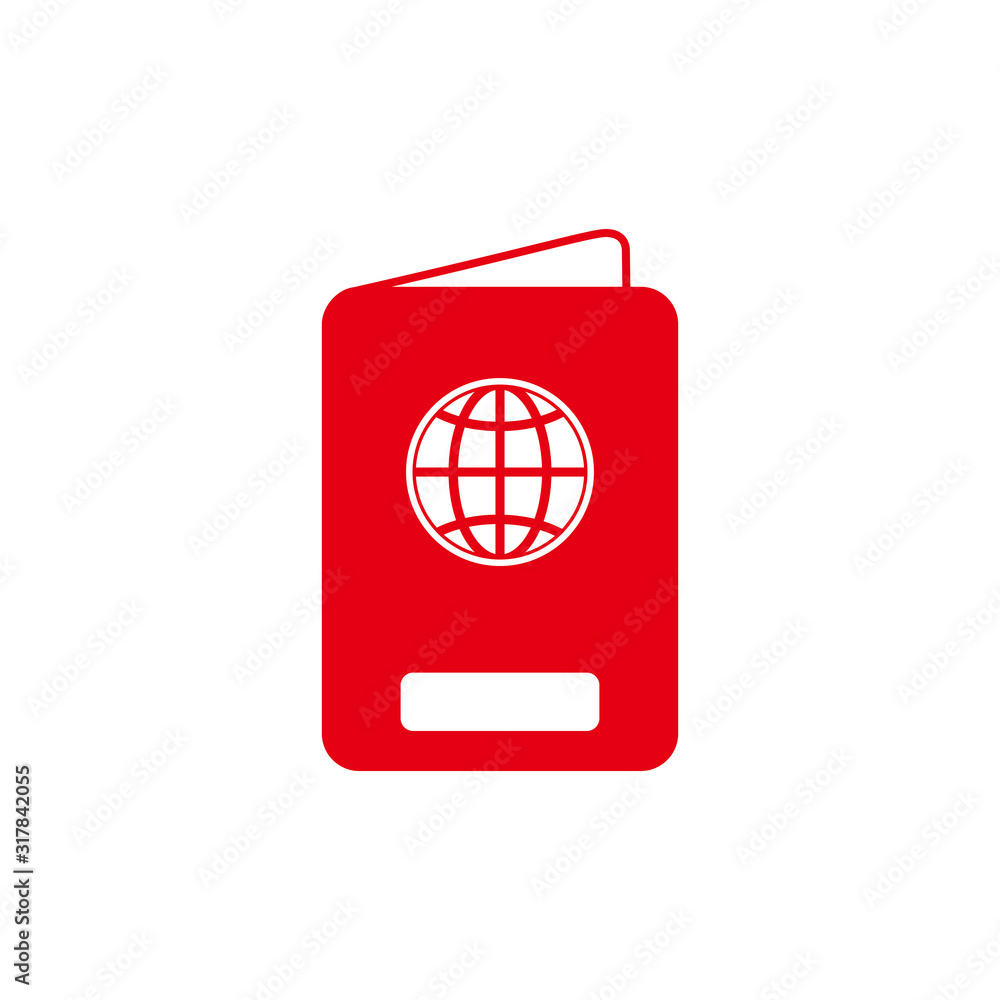 red passport icon vector illustration sign red passport icon vector illustration sign