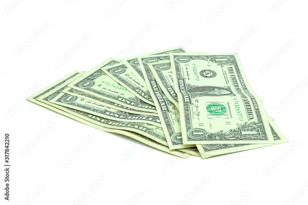 dollar, USA on isolated White Blackground exchange concept dollar, USA on isolated White Blackground exchange concept
