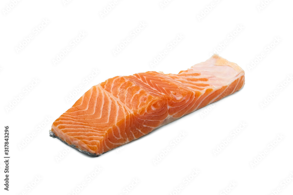 Salmon fish health food and seafood isolated on white background Salmon fish health food and seafood isolated on white background