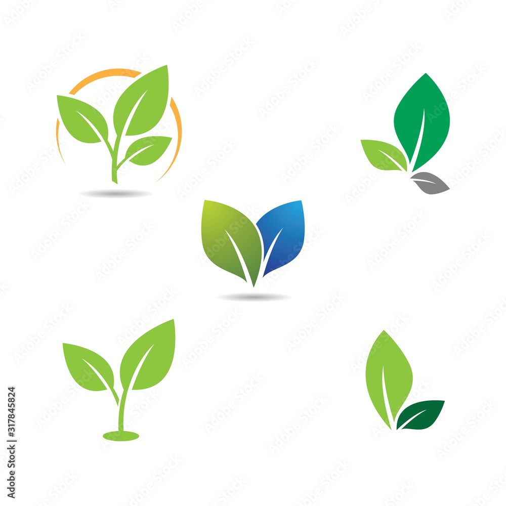 Leaf logo vector icon Leaf logo vector icon