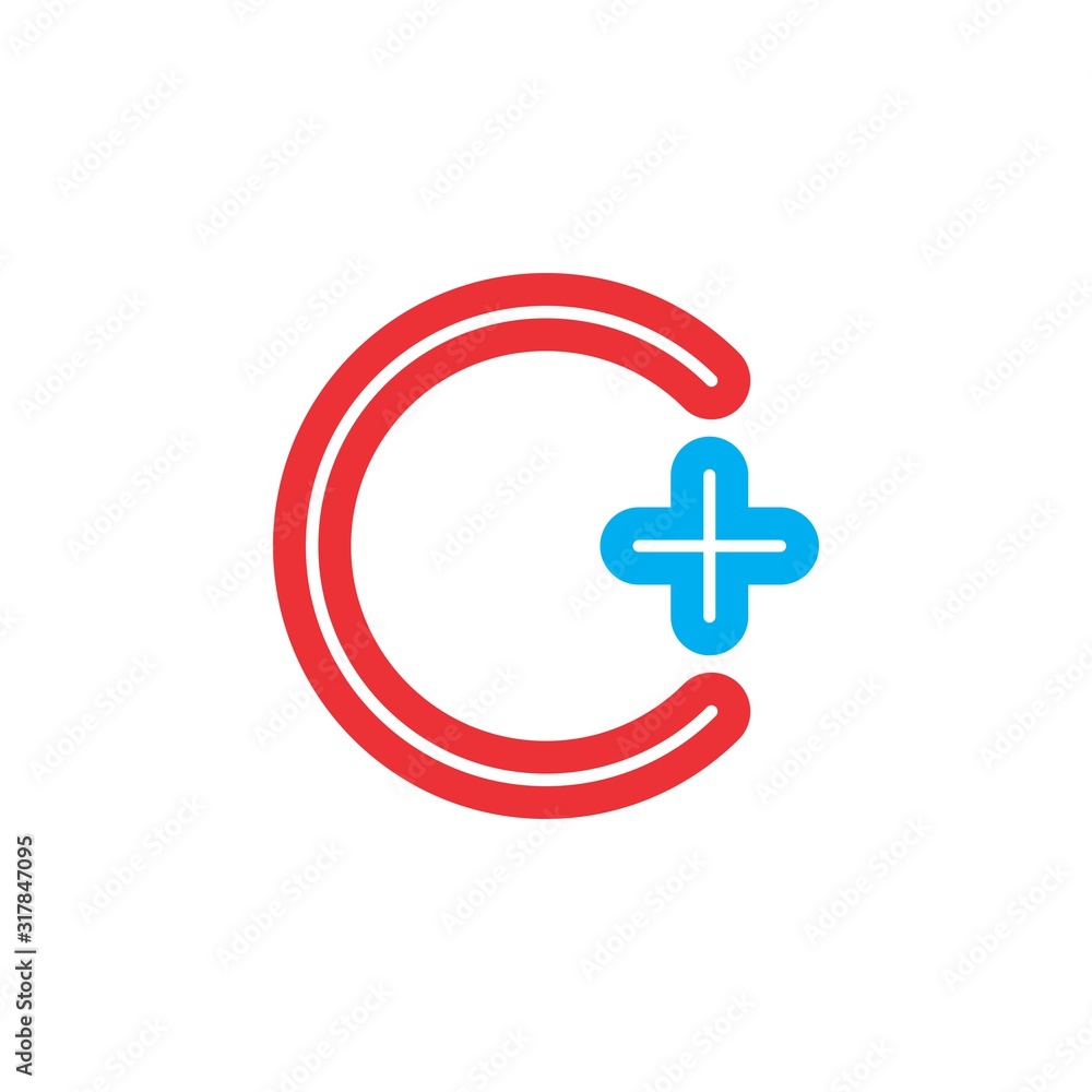 C plus logo design vector C plus logo design vector