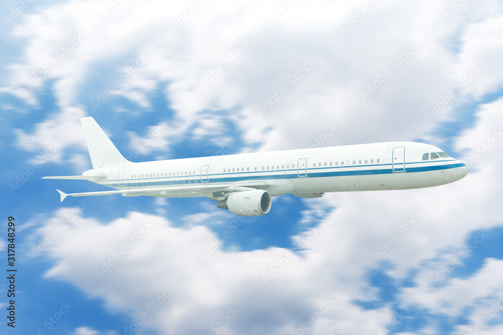 Obraz premium Large passenger plane