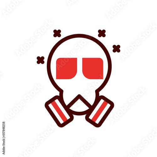 Isolated industrial gas mask vector design