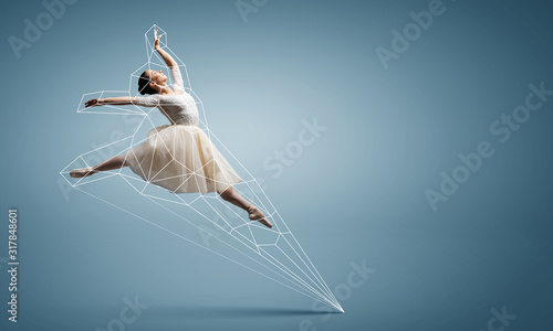 Ballerina and digital grid ...