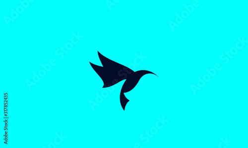 flat Falcon Bird Logo design vector template