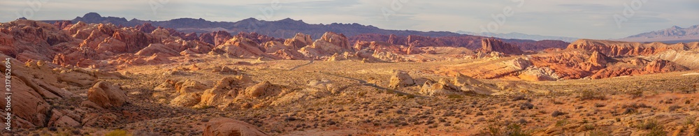 Panorama of Valley of Fire State Park Nevada