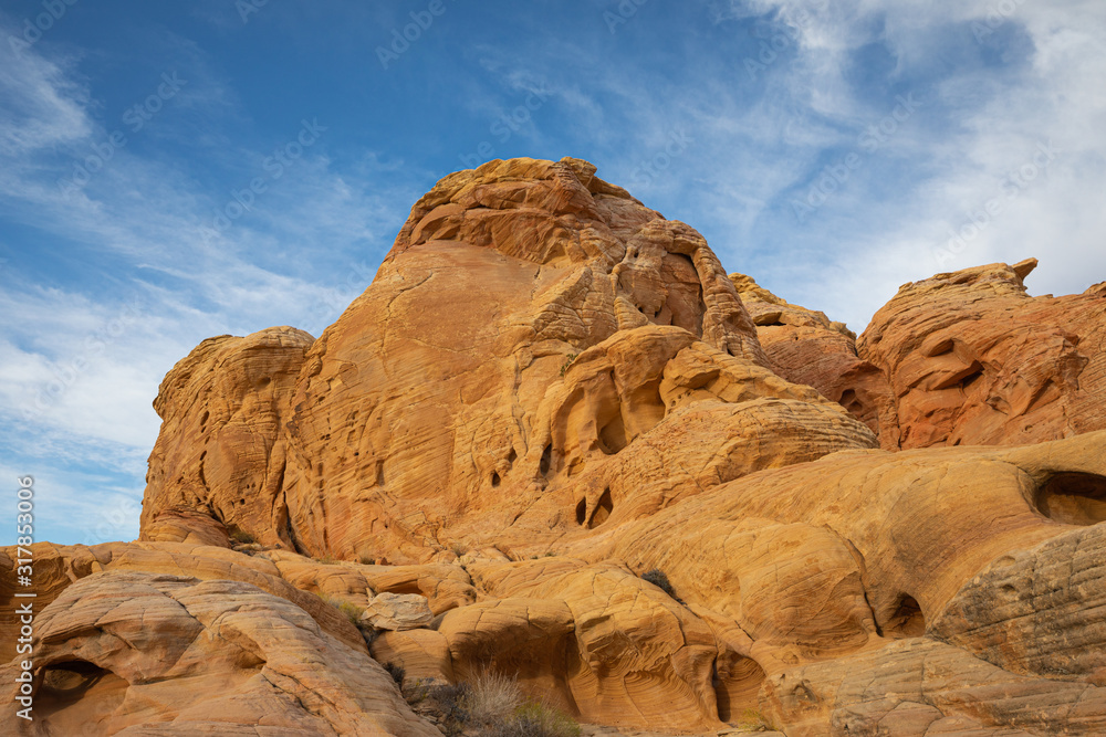 Abstract of Rock Formation at Valley of Fire State Park Nevada