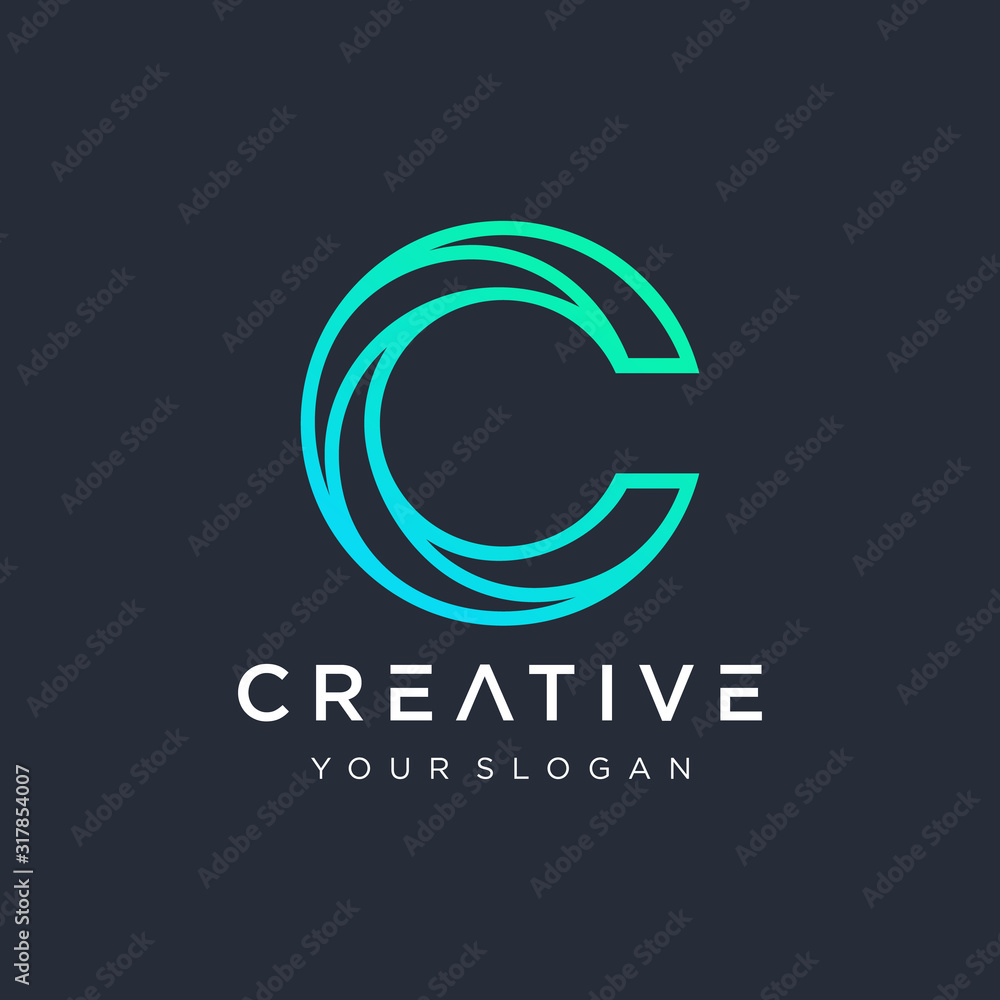 initial letter C with swoosh element . Creative Cut Design Vector Illustration. The logo can be used for business consulting and financial companies. -vector initial letter C with swoosh element . Creative Cut Design Vector Illustration. The logo can be used for business consulting and financial companies. -vector