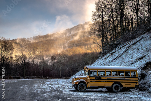 Bus in the mountain