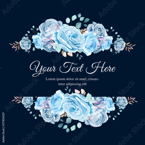 romantic blue wedding floral wreath