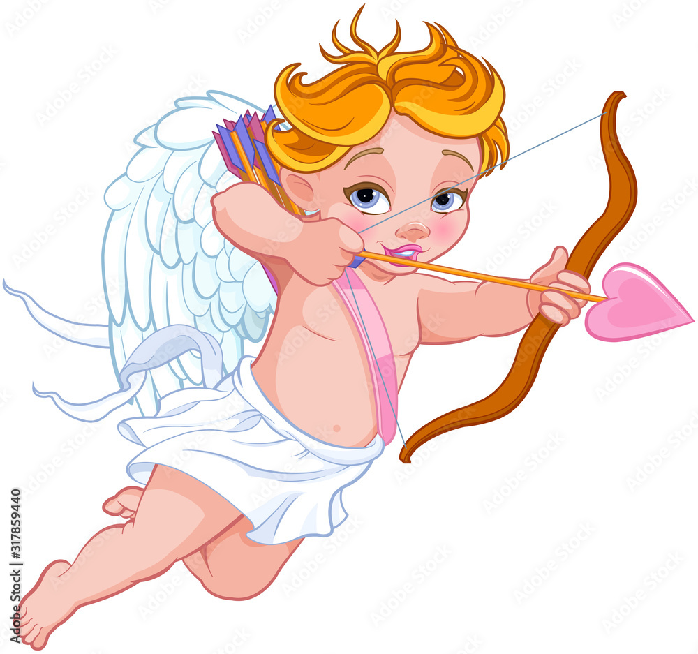 Obraz premium Cupid Shooting
