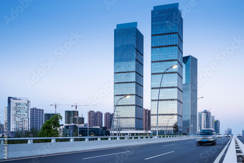 modern cityscape and road of Hongkong