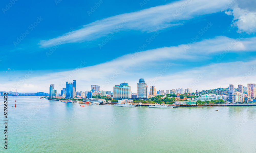 Obraz premium Coastal scenery of Xiamen City, Fujian Province, China
