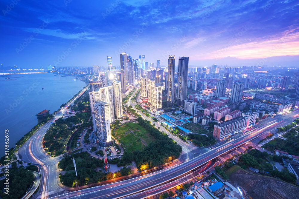 Fototapeta premium Aerial view of chinese city,shenzhen