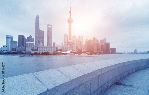 Wallpaper Mural modern city,shanghai skyline in daytime Torontodigital.ca