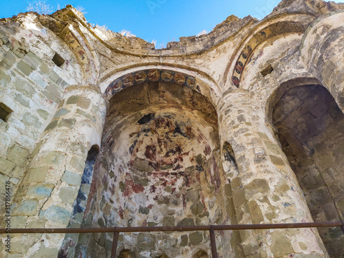 Famous Ninotsminda castle cathedral photo