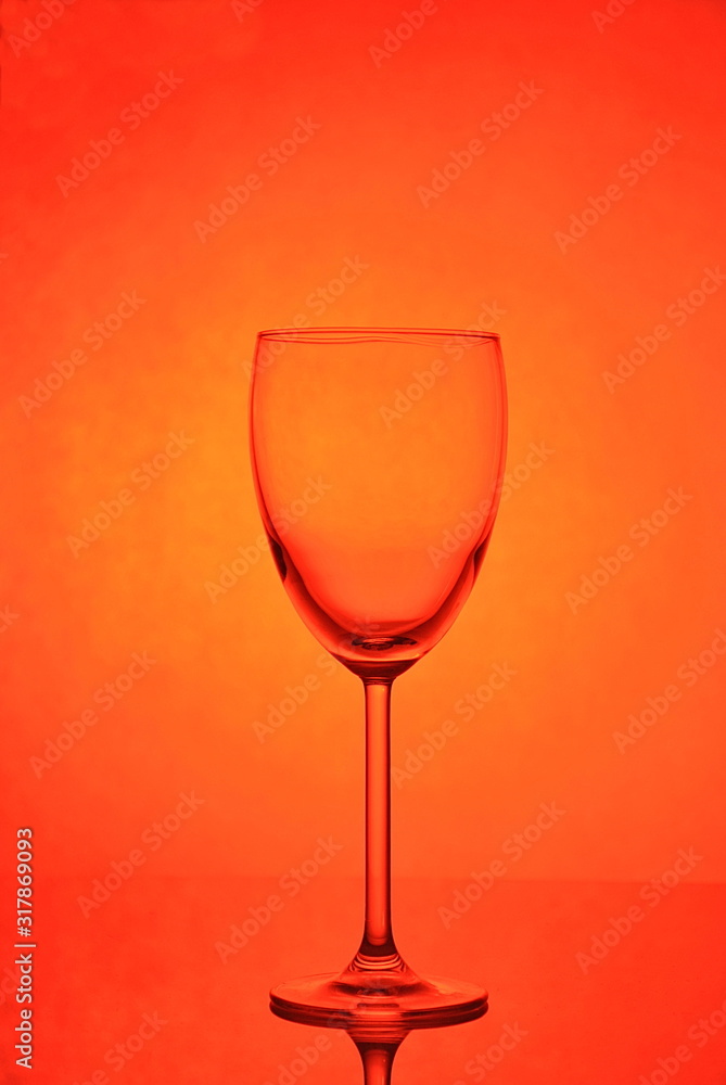 Collection of empty beverage glasses for alcohol and soft drinks Collection of empty beverage glasses for alcohol and soft drinks