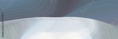 colorful banner with slate gray, lavender and dim gray colors. dynamic curved lines with fluid flowing waves and curves © Eigens