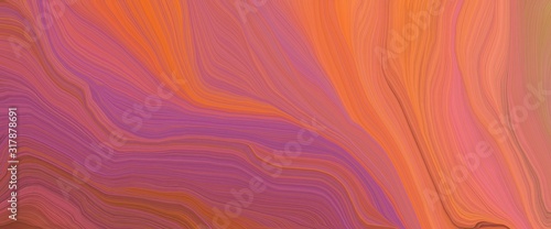 decorative designed horizontal banner with indian red, coffee and dark moderate pink colors. very dynamic curved lines with fluid flowing waves and curves
