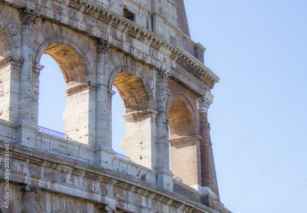 Arks and columns of coliseum