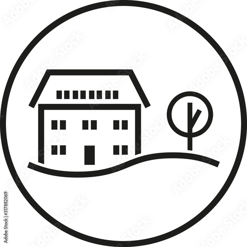 Haus und Baum einfach, Immobilien Logo