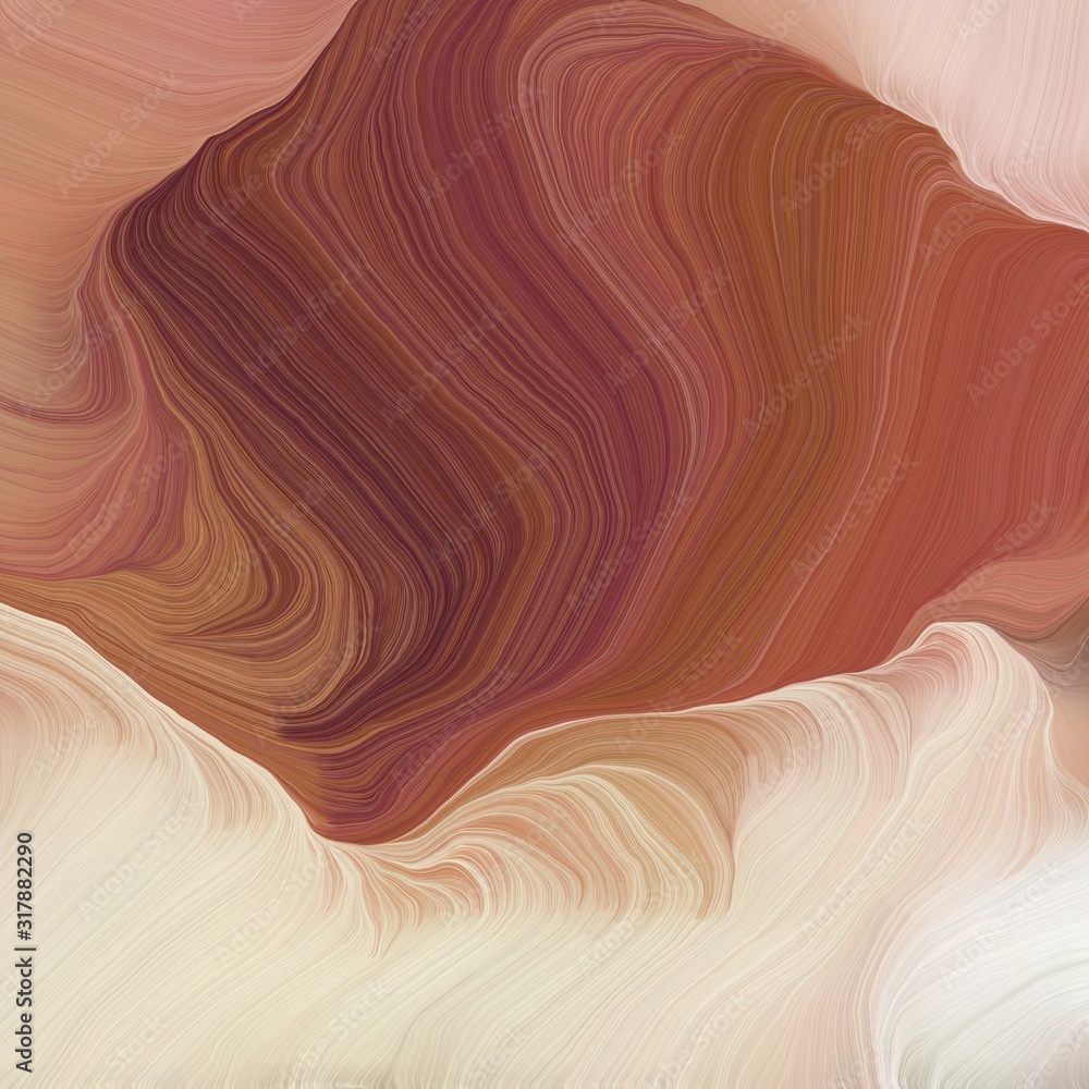 creative square graphic with sienna, pastel gray and rosy brown color. contemporary waves illustration creative square graphic with sienna, pastel gray and rosy brown color. contemporary waves illustration