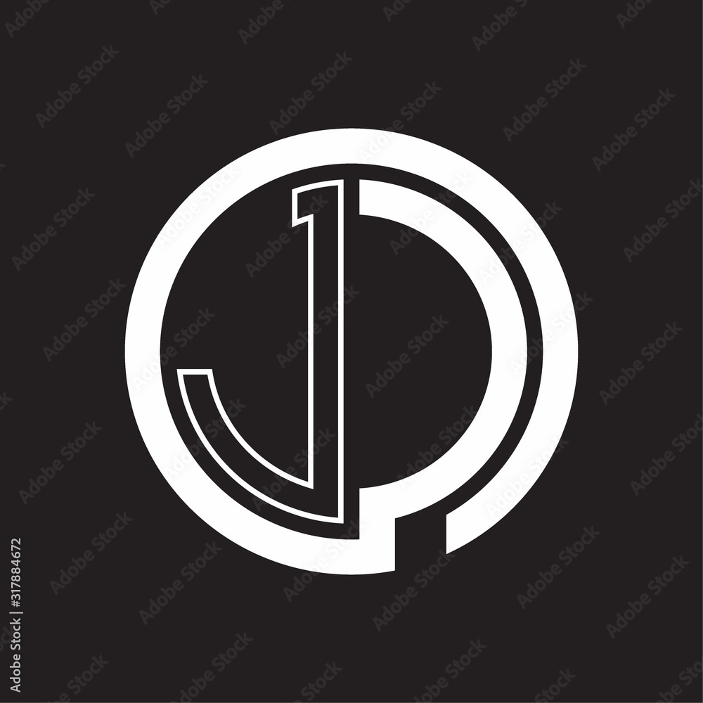 JC Logo with circle rounded negative space design template Stock Vector ...