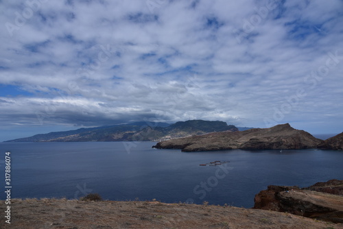 Landscape of Point of Saint Lawrence  Ponta de Sao Lourenco   easternmost point of the island of Madeira  Portugal.