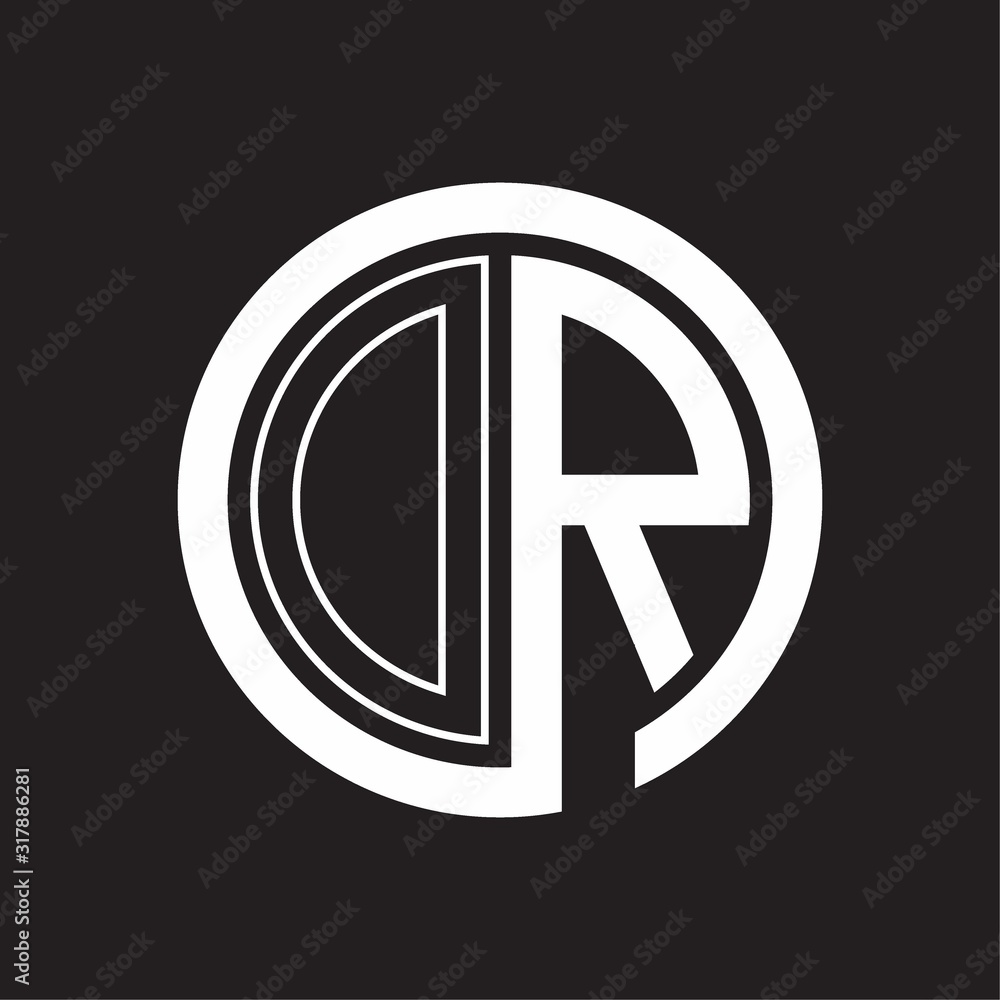 OR Logo with circle rounded negative space design template OR Logo with circle rounded negative space design template