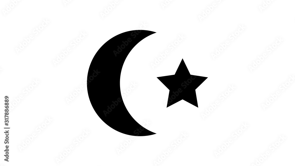 Openwork moon and star for your design Openwork moon and star for your design