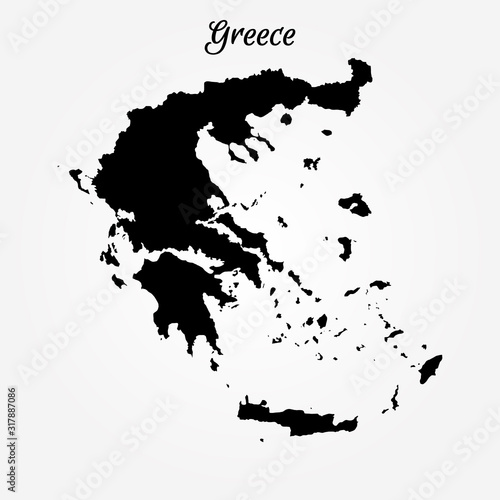 Map of Greece. Vector illustration. World map