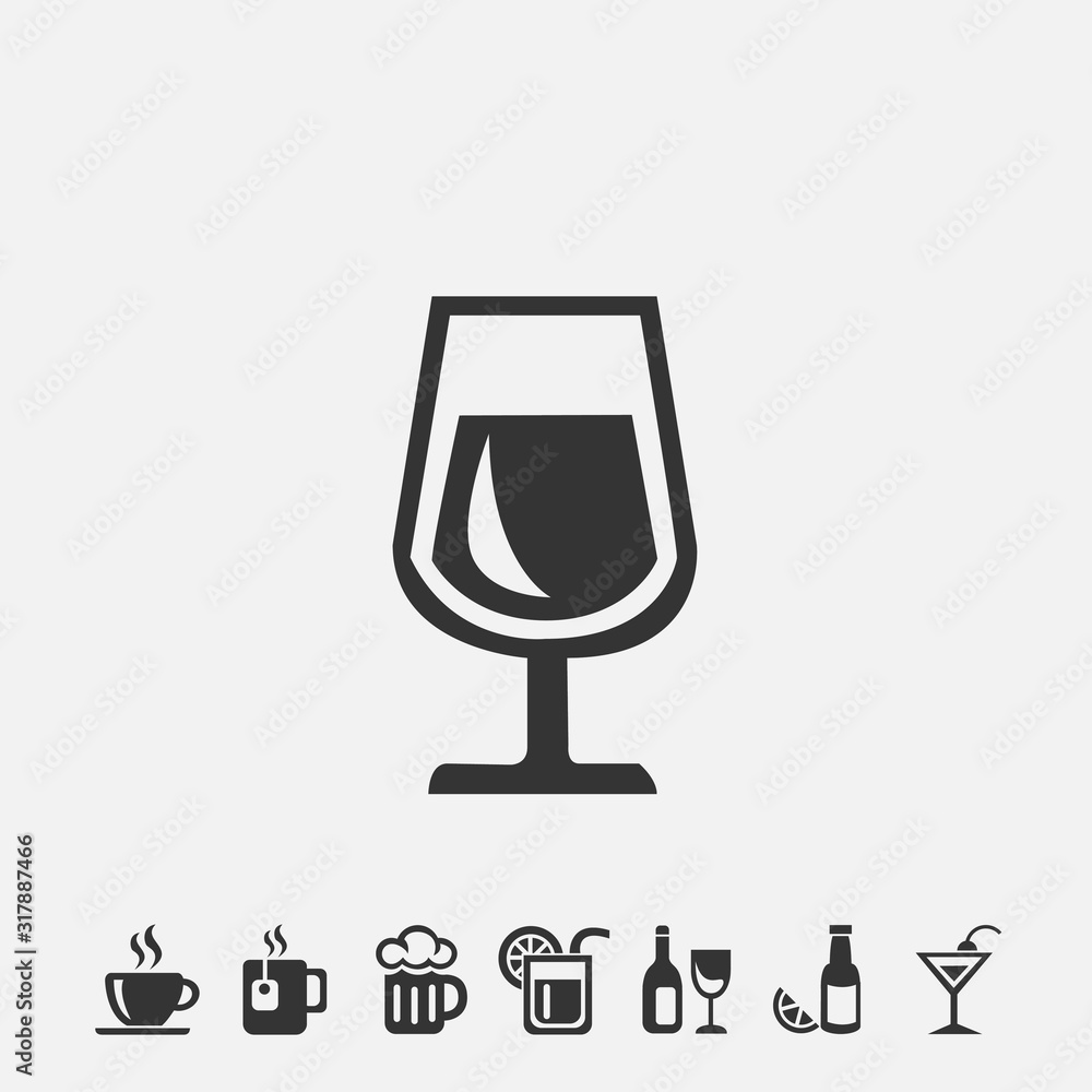 champagne in glass cup icon champagne in glass cup icon
