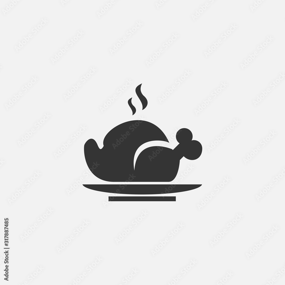 cooked chicken icon cooked chicken icon