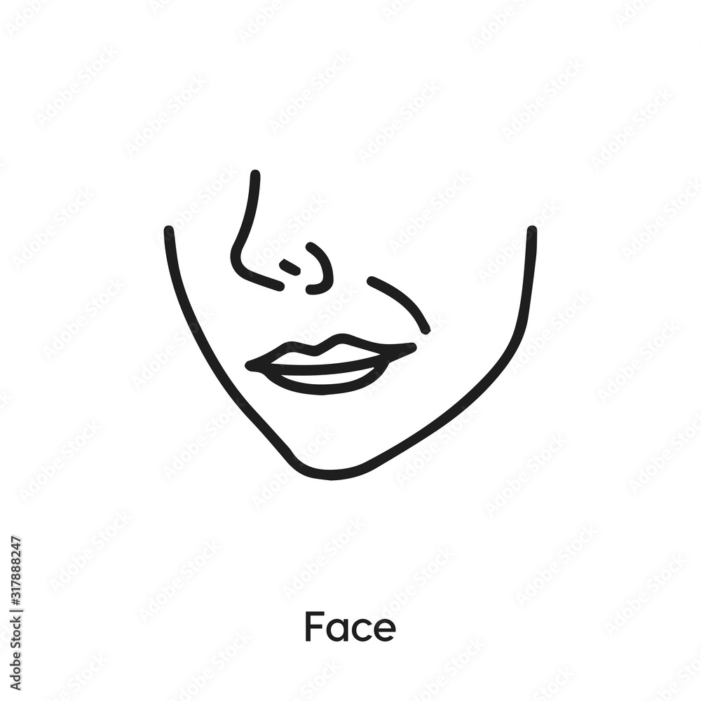 face icon vector . face sign symbol face icon vector . face sign symbol
