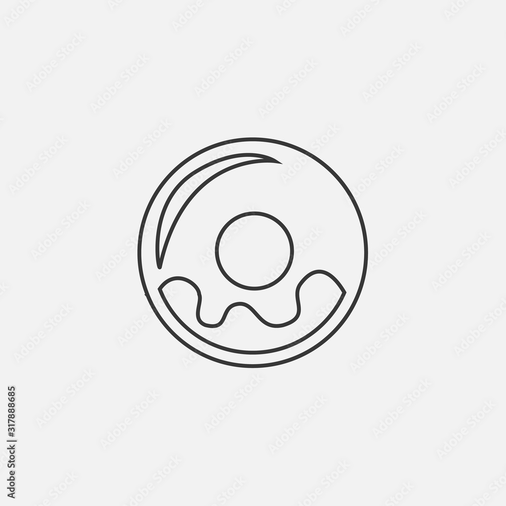 Fototapeta premium doughnut icon