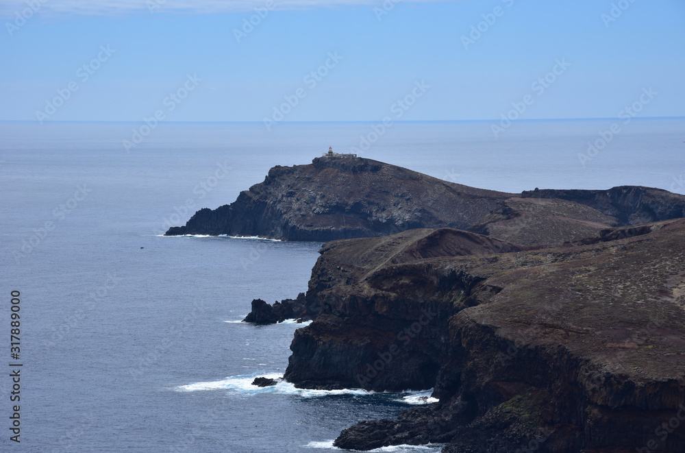 Landscape of Point of Saint Lawrence (Ponta de Sao Lourenco), easternmost point of the island of Madeira, Portugal.