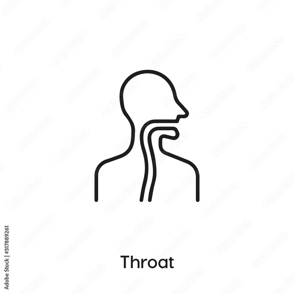 throat icon vector . throat sign symbol