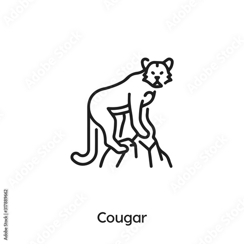 cougar icon vector . cougar sign symbol