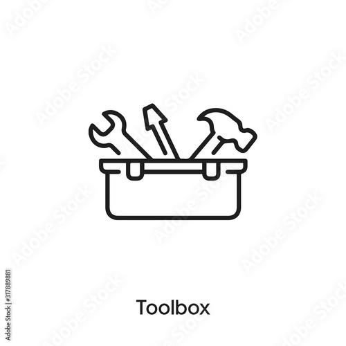 toolbox icon vector. toolbox icon vector symbol illustration. Modern simple vector icon for your design. toolbox icon vector	 photo