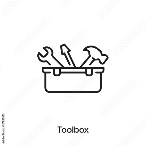 toolbox icon vector. toolbox icon vector symbol illustration. Modern simple vector icon for your design. toolbox icon vector	