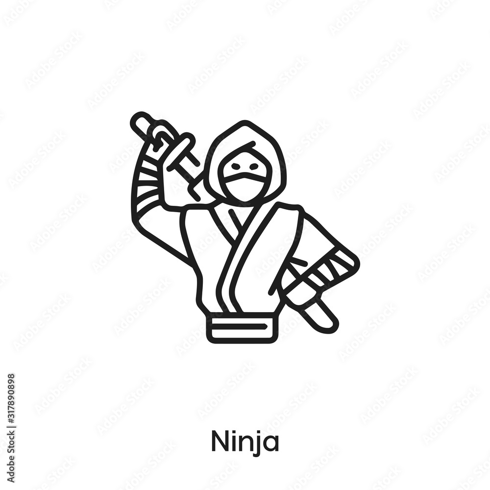 Obraz premium ninja icon vector . ninja sign symbol