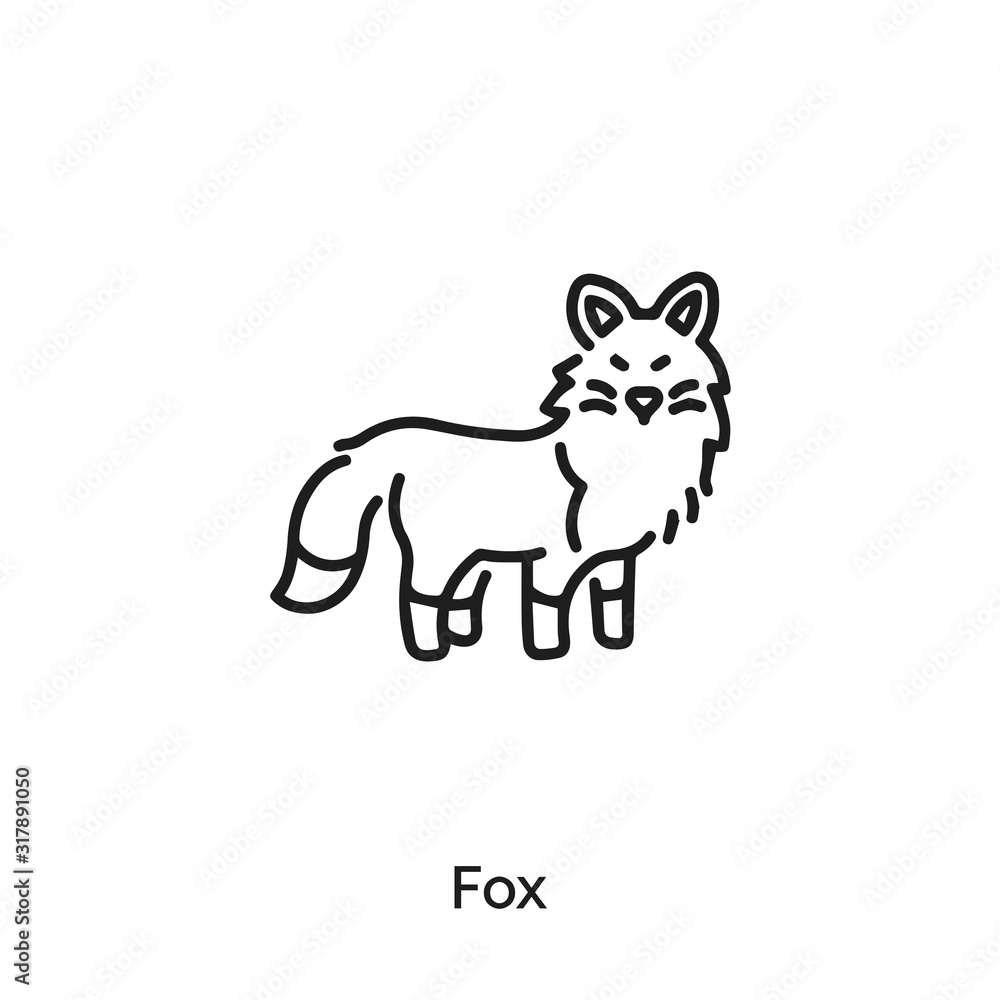 fox icon vector . fox symbol sign