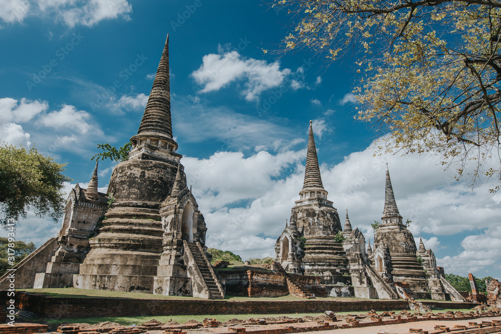 Fototapeta premium Wat Phra Si Sanphet temple in Ayutthaya. 