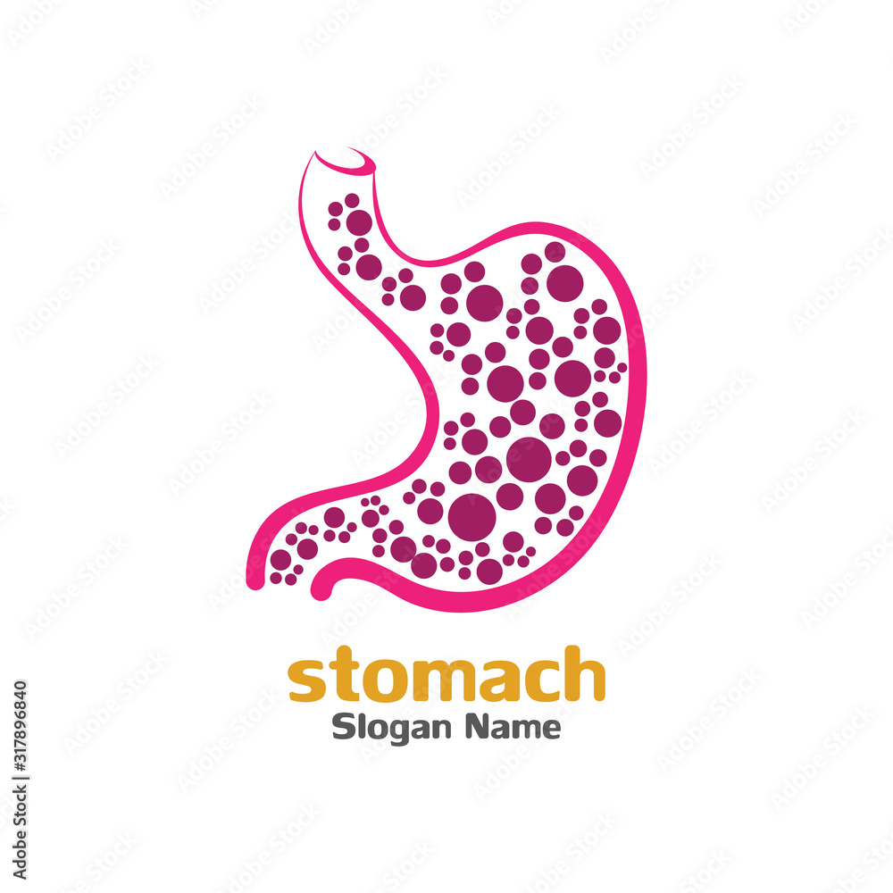 Stomach care icon logo designs concept vector illustration